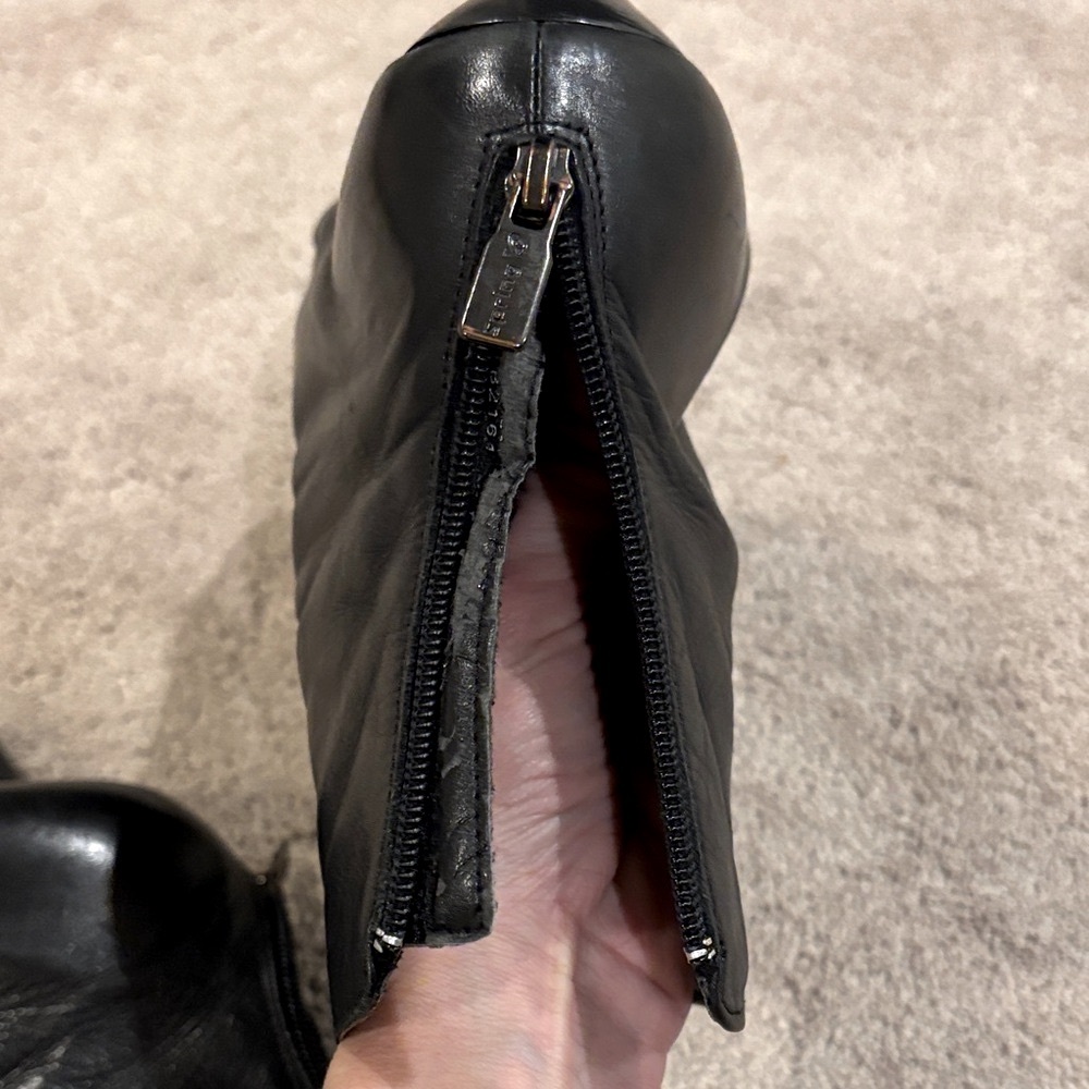 Ladies size 9 Spring Black Leather zip up Ankle Boots - Picture 10 of 14